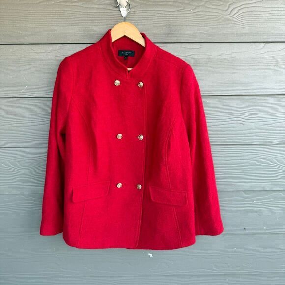 Talbots double breasted boiled red blazer - Picture 2 of 7